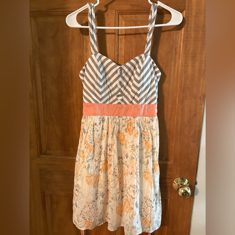 Jodi Kristopher Kids Dress - Gray and Orange